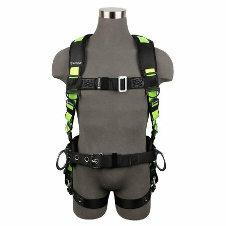 SAFEWAZE PRO Construction Harness: 3D, Dorsal Link, MB Chest, TB Legs, Fixed Waist Pad FS170DL